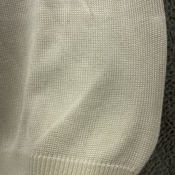 Vintage Fia Italia Size L Knit Blouse Hand Loomed Sleeveless White NEW - Picture 7 of 8